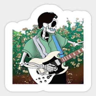 Skulls of guitarist Sticker